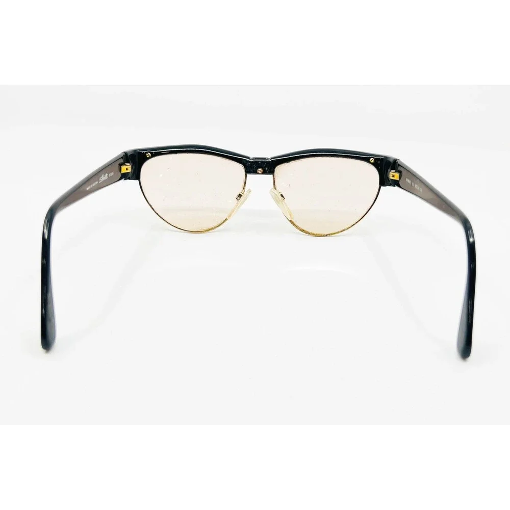 Silhouette Eyeglasses Womens Black Gold V 6055 M 8018 Cat Eye 57 15 135